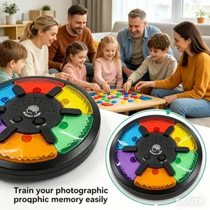 Light Up Memory Game Toy, Electronic Brain Game with 6-Color Flashing Lights & Sounds, Educational Brain Teaser for Kids & Adults