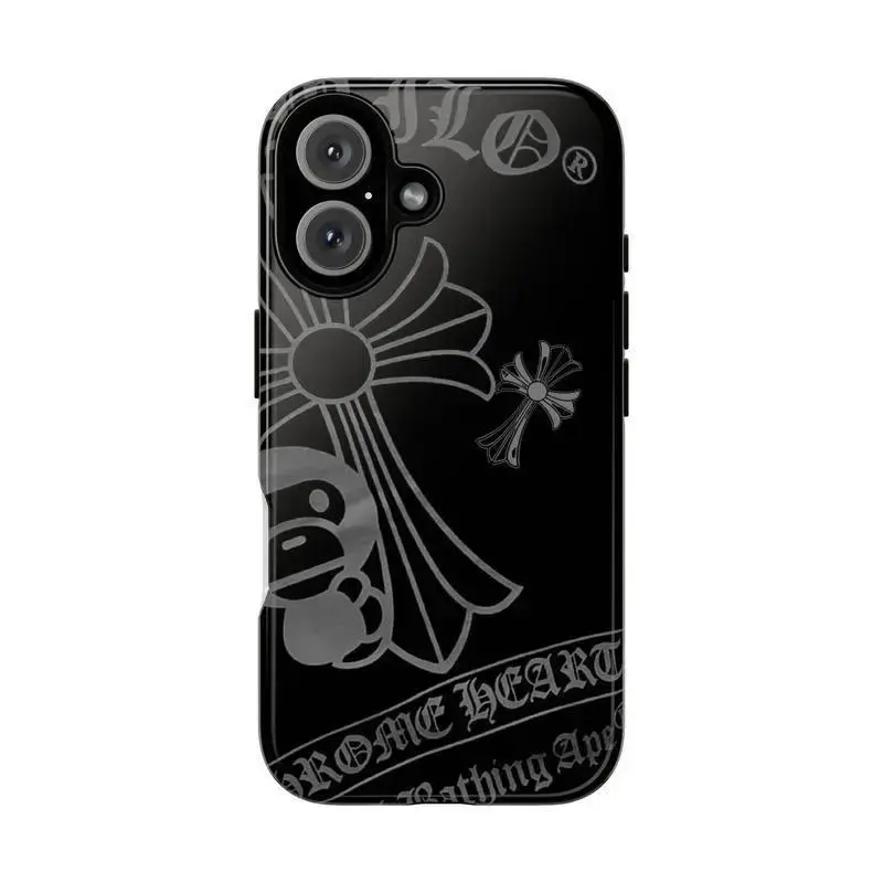 BAPE Baby Milo Black Phone Case for iPhone 17 16 15 14 13 12 11 Pro Max