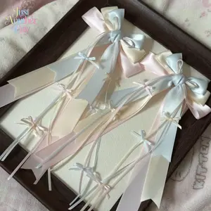 Lolita-Style Floppy-Eared Bunny Hair Clip — Sweet Ponytail Accessory with Ribbons | Vintage-Inspired Headwear for Girls | Elegant Alligator Clip Design