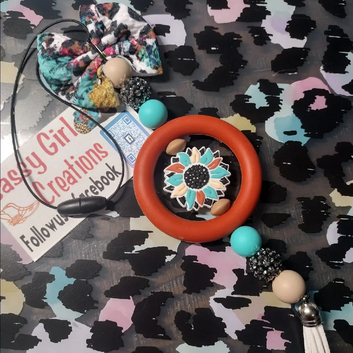 Native Sunflower Rear Mirror Lanyard