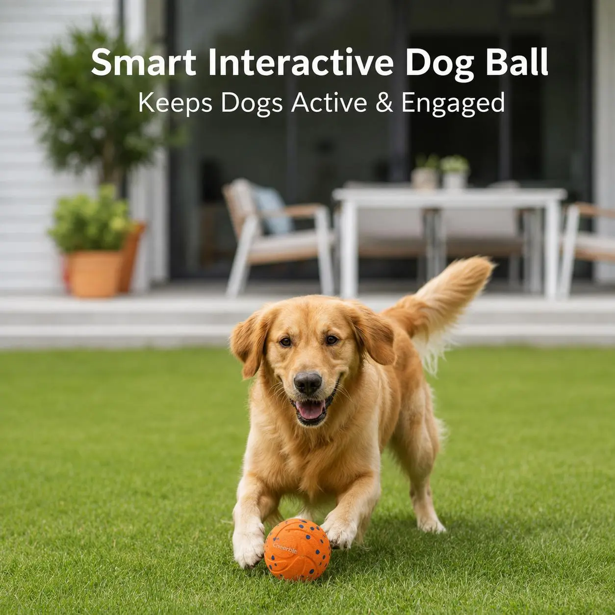 Cheerble Smart Interactive Dog Ball - Automatic Moving, Bouncing, Waterproof, Durable Enrichment Pet Toy for Small to Medium-Large Dogs