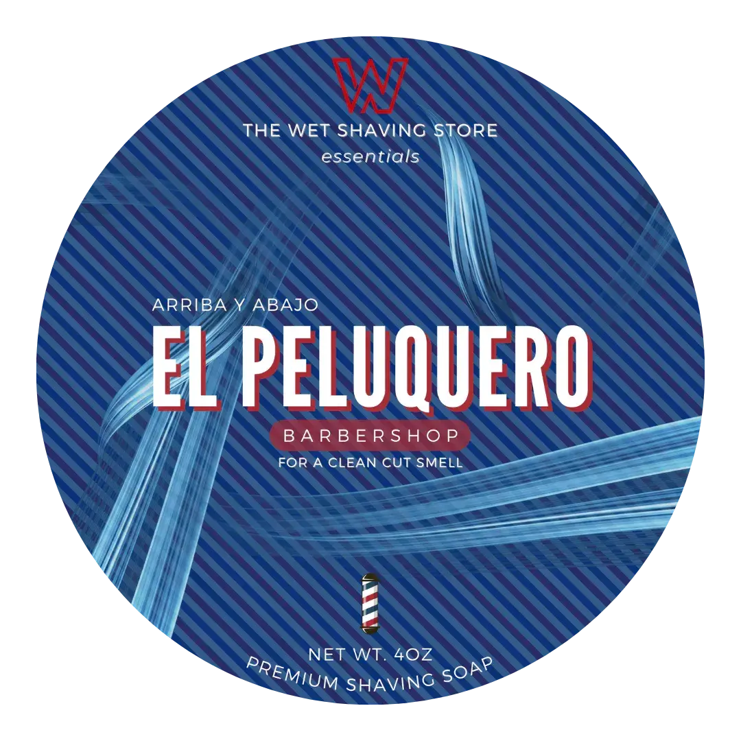 El Peluquero Essentials Premium Shaving Soap - Arriba Y Abajo Barbershop Scent with Coconut & Eucalyptus - Gentle & Smooth Foam - 4oz