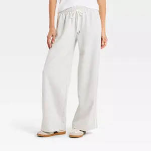 Women's Mid-Rise Straight Leg Track Sweatpants - Universal Thread Heather Gray XL