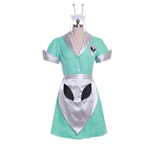 Roswell Liz Parker Crashdown Cosplay Costume Cafe Waitress Maid Dress Alien  Uniform
