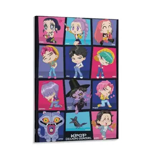 Kpop Demon Slayer (2025) Chibi Style Wall Poster