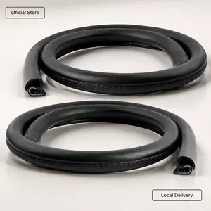 2 Pcs Car B Pillar Weather Stripping Seal, Wind Noise Reduction Soundproof Sealing Bar, High Density EPDM Rubber Edge Protector, Steel Frame Buckle Design Auto Seal Strip for Most Cars and SUVs