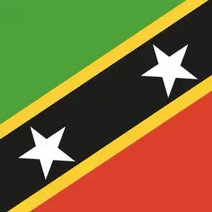 St. Kitts & Nevis Flag Square Cotton Bandanas