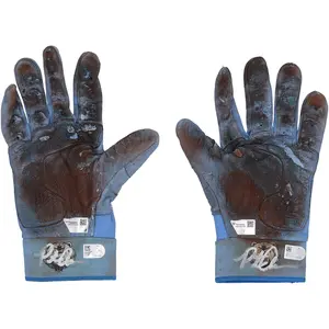 Pete Alonso New York Mets Autographed Game-Used Blue Nike Batting Gloves from the 2025 MLB Season - NR81043725-26 - Fanatics Authentic Certified