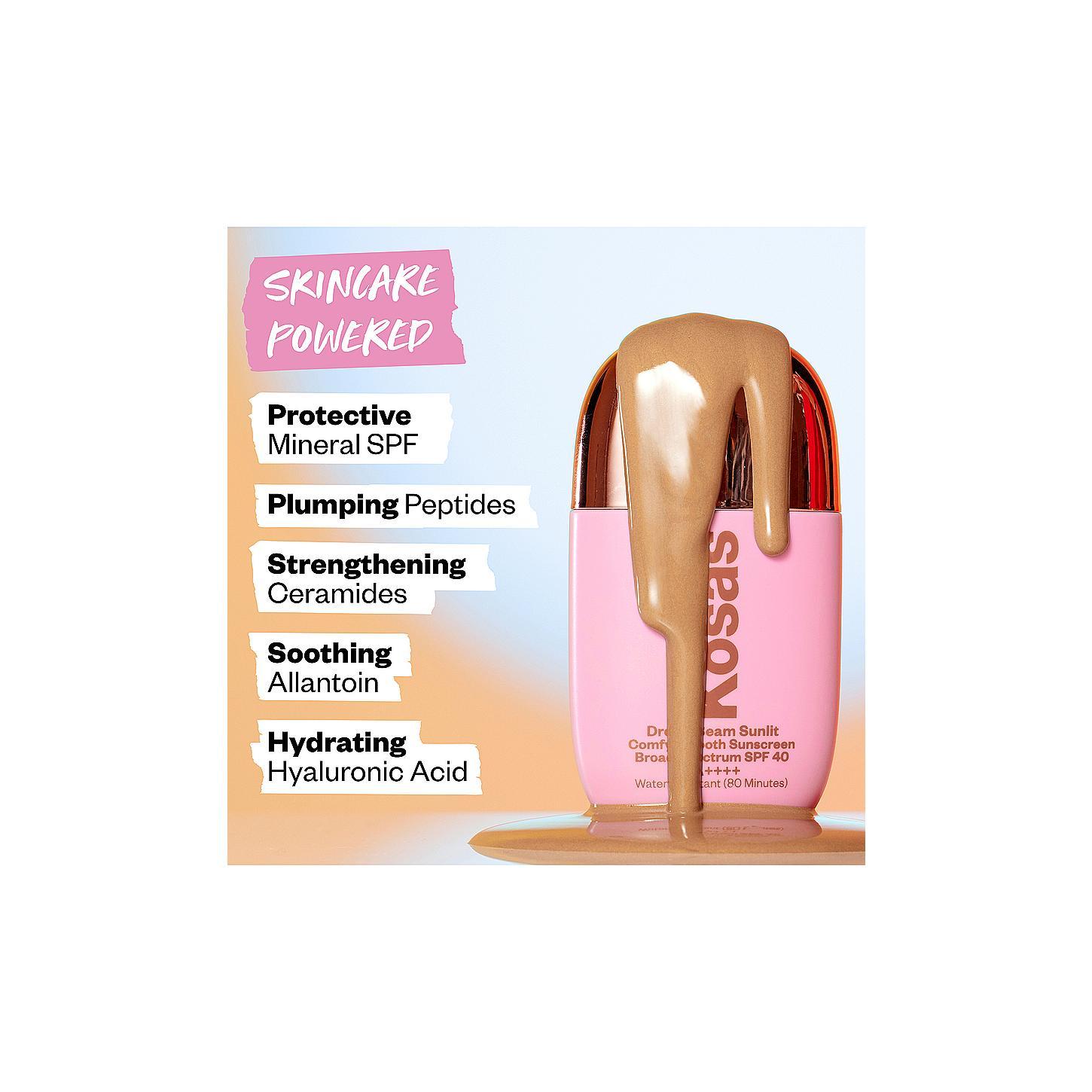 Kosas Dreambeam Comfy Smooth Sunscreen Broad Spectrum SPF 40 in Sunlit