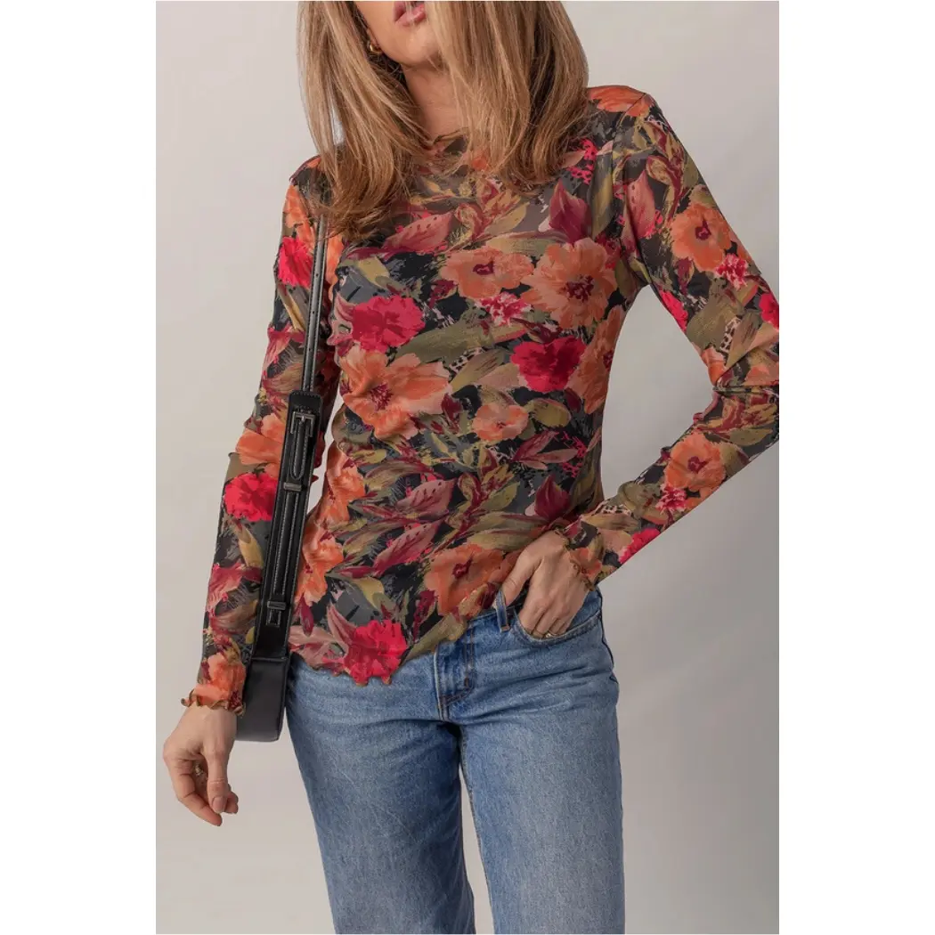 Floral Mesh Lettuce Top