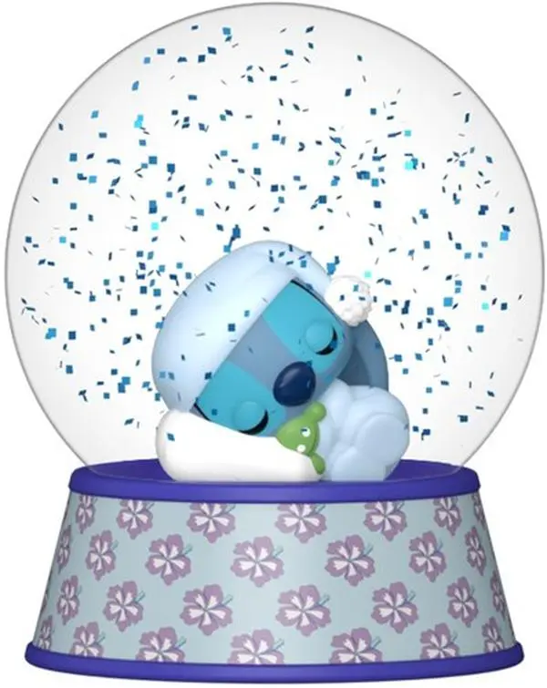 Funko POP! Mini Glitter Globe: Stitch - Sleeping Stitch (Disney)  [COLLECTIBLES] Snow Globe , Vinyl figurine/statue, Collectible