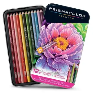 Prismacolor Premier 12pk Colored Pencils - Botanical Garden: Drawing & Sketch Pencils, Presharpened, Multicolor, 7" Length