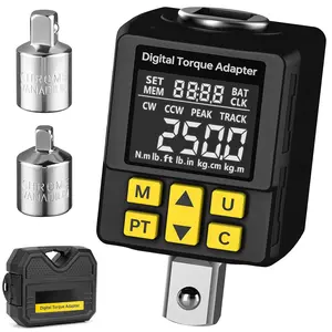 1/2" Drive Digital Torque Adapter, (+-1% Accuracy, 12.5-250Ft-lb), Color Display Alert, Digital Torque Wrench Adapter for , Versatile Torque Meter - /Track | Preset | Store/Delete(340N.m)