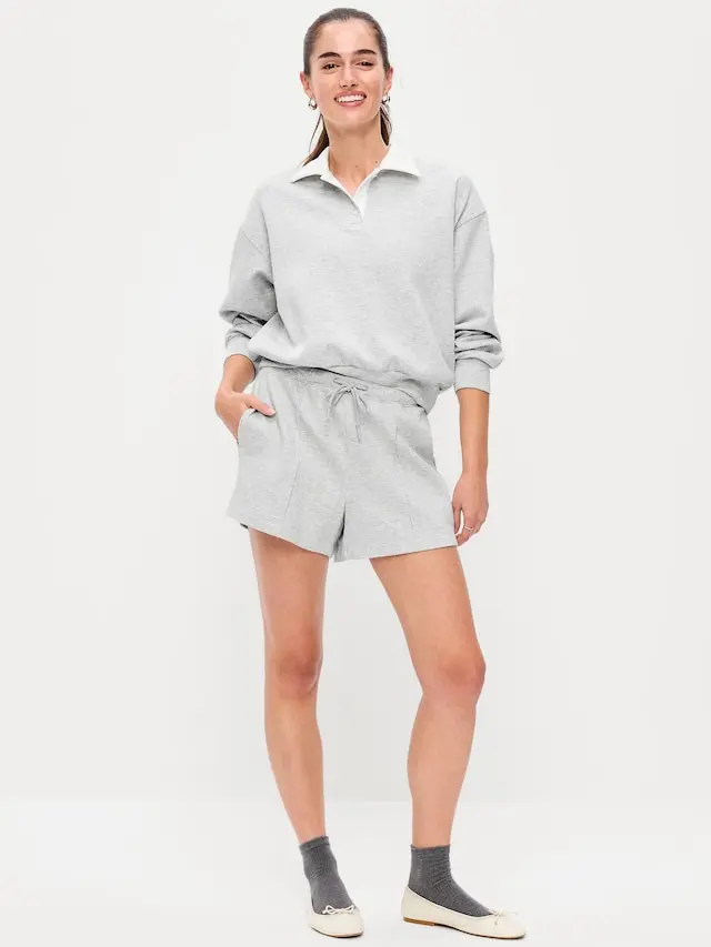 Old Navy Women's Relaxed Dynamic Fleece Pique Shorts