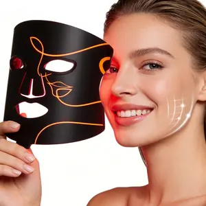 Upgraded Red Light Therapy Face Mask, 432 LED Beams, 850nm Near Infrared & Red/Blue Light, Rechargeable 5000mAh, 4 Modes, Adjustable Brightness & Timer, Soft Silicone Facial Mask for Anti-Aging, Acne, Self-Care & Gift for Mom, Wife & Parents
