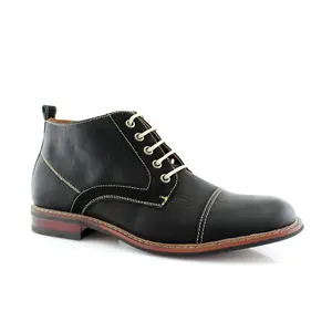 Ferro Aldo Eli simple cap-toe dress boots, in Black, Men's Size 6.5 - 13