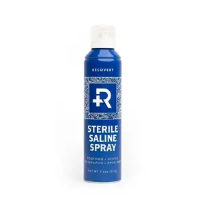 Sterile Saline Piercing Aftercare Spray for Ear Belly & Nose Piercings Removes Dirt Debris Soothing Gentle Vegan Preservative-Free Cleaner (7.4 oz)