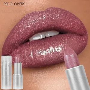Pearlescent Glitter Lipstick Lipstick, Long-lasting Non-stick Cup, Suitable for Festival and Date Makeup, Lip Cosmetics