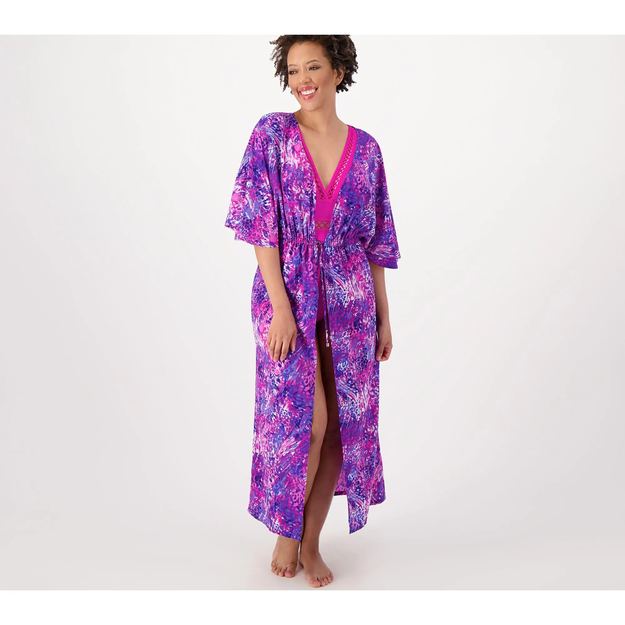 Belle Beach by Kim Gravel Regular Tie Front Cover-Up
