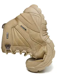 Men's Outdoor Tactical Boots, Lightweight Side Zipper Military Boots, Fashionable Combat Boots for Outdoor Activities, Walking Shoes