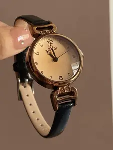 Vintage Style Small Elegant Simple Student Watch, Wristwatch, Fashionable Trendy Gift for Girls, Rectangle Analog Dial, Metal Case