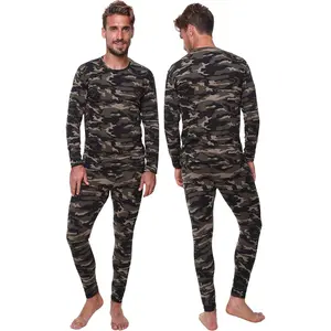 Thermal Underwear for Men Long John Set - 2pc Long Sleeve Shirt and Leggings Fleece Base Layer for Cold WeatherGift