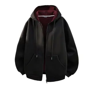 Men's Autumn And Winter Thickened Hooded Fashion Jacket Casual Versatile Top Thickened Coat Men's Top