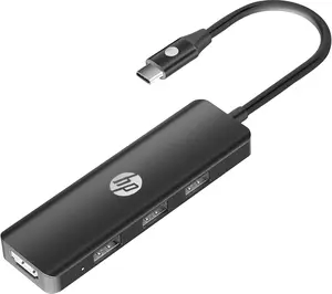 HP USB C Docking Station - 5-in-1 Multi-Port USB C Hub with 4K HDMI, 100W Power Delivery, for Laptops, MacBook, iPad, Thinkpad and More, Black