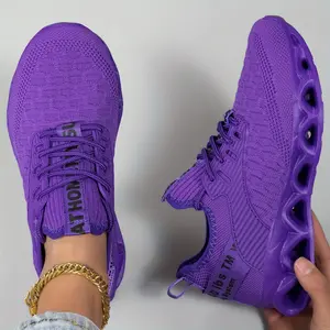 2025 Women's Platform Swing Walking Shoes - Breathable Fabric and Mesh, Cushioned EVA Sole, Stable Support for Yoga, Dance, Outdoor Sports - Vibrant Purple All-Season Comfort, Foot Care