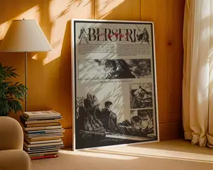 Berserk Anime Wall Art - Guts Dragonslayer Vintage Poster
