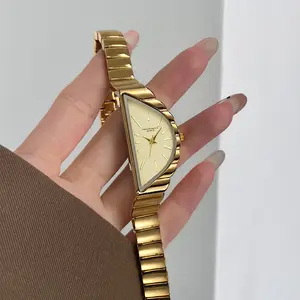 Women's Bracelet Watch, IrregularHalf-Circle Design, Elegant Analog Quartz,Modern Casual Wristwatch, ModernFashionable Wristwatch, Mineral Glass Dial,Perfect Gift for Fashion Women