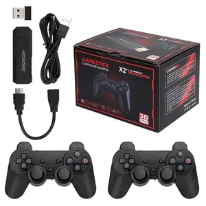 Dhkuyr Game Stick 256g 4k Hd Video Game Console, Retro Home Gaming System with Double 2.4g Wireless Controllers, High Definition 4k Output Retro Console, Portable Plug and Play Tv Gaming Device for Family Entertainment Party Casual Game Lovers