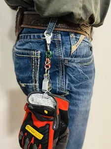 BCWG-TORQUE Weave Glove Holder with High Quality Clip Mexico Flag Colors Secure Grip Durable Aluminum Anodized Rings Quick Easy Securing Keychain