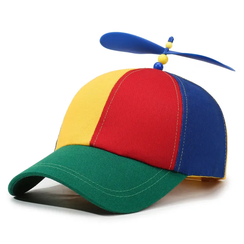 Baseball Cap - Breathable Cotton Propeller Hat with Adjustable Snapback, Sweat Wicking Summer Hat for Kids Outdoor Play, Sun Protection Visor Cap for Beach, Camping, Travel & Fun Gifts