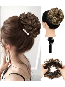 Women's Natural Curls Volume Hair Bun Rollers, Soft Comfortable Easy-To-Use Hair Styling Tools, Perfect for Daily Use & Special Occasions