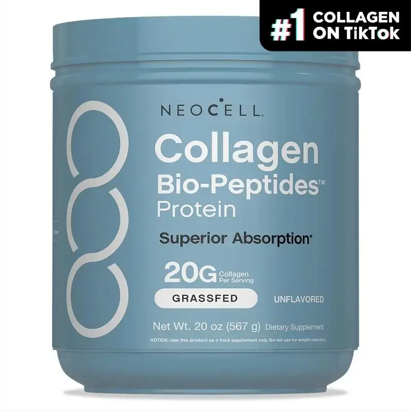NeoCell Collagen Peptides Powder 20oz - Grassfed Protein Supplement - Advanced with 18 Essential Amino Acids