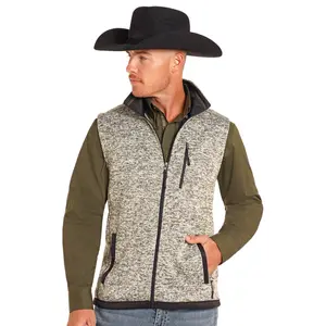 Powder River Men's Knit Melange Olive Vest DM98C04101-31