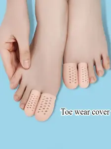 10pcs Anti-Slip Toe Finger Protectors, Reusable Silicone Material, Breathable Holes, Moisturizing Foot Care, Large Fingers Protection, Foot Care Product