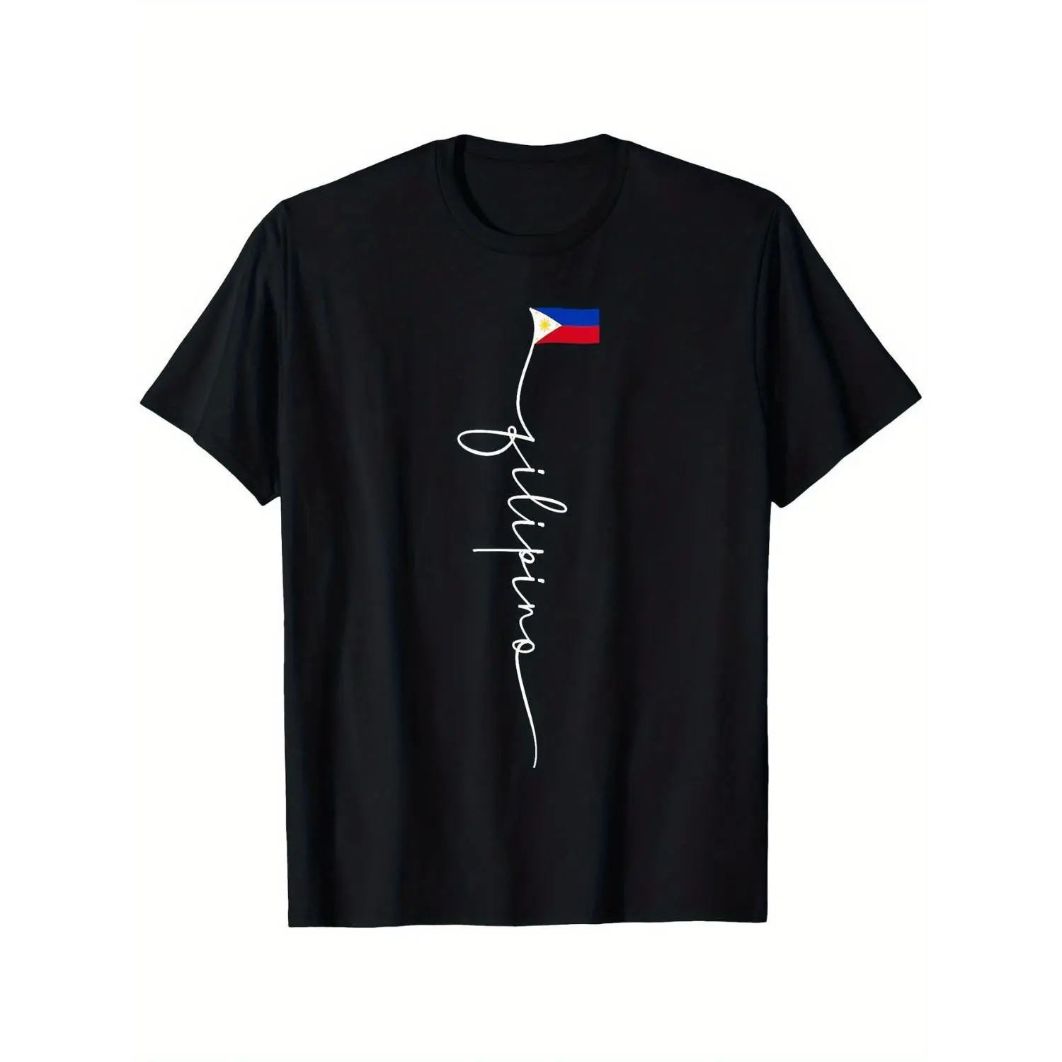 Cotton T-shirt With Iconic Filipino Flag From The Philippines