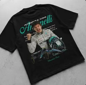 Kimi Antonelli F1 Racing T-Shirt, Mercedes Formula 1 Fan Tee