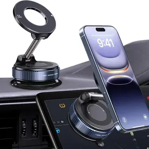 Vacuum Magnetic Car Phone Holder, 1 Count 360° Rotatable Car Phone Mount, Retractable Car Phone Holder for iPhone & Android, Car Interior Accessories, Cell Phone Car Holder