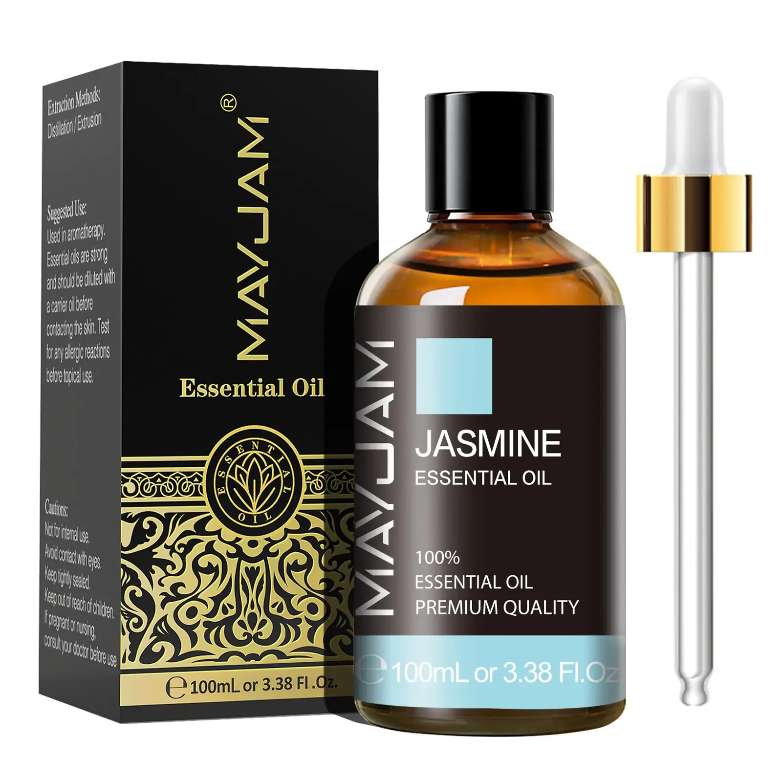 100ml Jasmine Essential Oil, Aromatherapy Oil for Diffusers Humidifiers, Multi-purpose Scented Essential Oil, Fragrance Oils, Aromatherapy Home Fragrances, Home Fragrance for Home Living Room Bedroom, Gift for Men & Women
