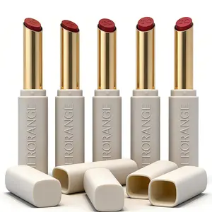 HERORANGE 5-Piece Velvet Lipstick Set Hydrating Matte Transfer-Resistant Plant-Based Squalane Formula Warm Orange Pink Autumn Shades All Skin Types Easy to Apply Perfect Holiday Gift Idea.lip gloss  lip combo【1】