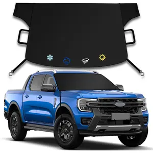 Windshield Cover for Ice and Snow, Upgraded Heavy Duty Windshield Snow Cover, Size (75"x45"),Windproof Winter Frost and Deicing Awning Suitable Fzor , , SUVs