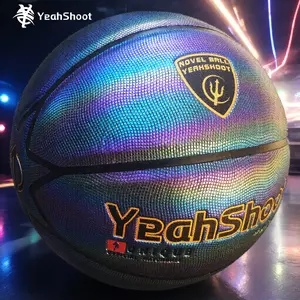 Yeahshoot moisture-absorbing gradient rainbow basketball 7-inch PU rainbow surface, suitable for training and competition, carry the rainbow with you.