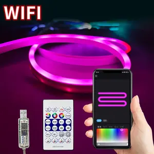 Smart WiFi Neon LED Strip Light, Compatible with Alexa and Google Assistant,Voice Control USB 5v LED Strip, Waterproof, APP Control, Room Outdoor Decor Lighting, Smart Home, Led Mood Light