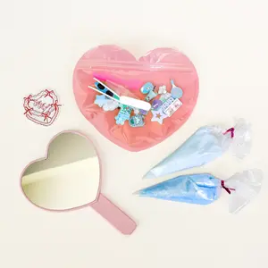 DIY Decoden Whipped Glue Mirror Kit with Charms, Made-to-Order (Pink)