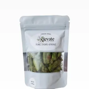 Elevate Pure Foods, Freeze Dried Asparagus, Dried Snack, Organic, Veggie Snack  Traditional Dry, Chip