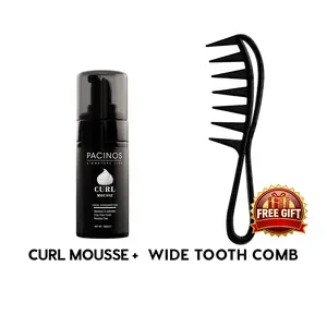 Curl Mousse with Free Wide Tooth Comb