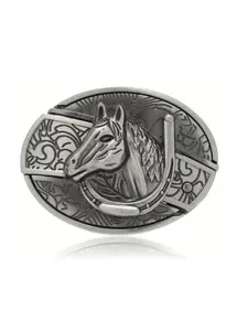 Western Cowboy Novelty Belt Buckle Unisex Multi-Functional Smooth Clasp Ring, Durable & Stylish Accessory for Men Women, Fashionable Buckle Decorated
